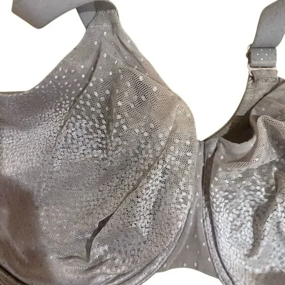 Wacoal size 40H polka dots gray bra - Picture 2 of 6